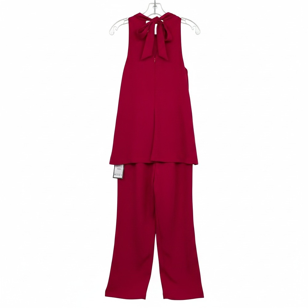 Adrianna Papell Pink Layered Sleeveless Jumpsuit | Size 8 Regular - Picture 2 of 8